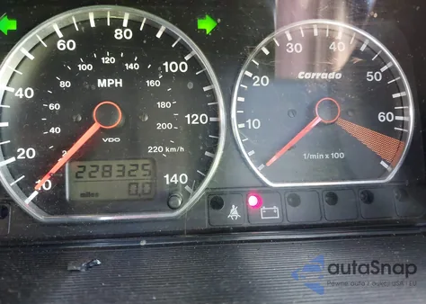 1993 Volkswagen Corrado Slc из США, поврежденный, VIN WVWEE4502PK003780